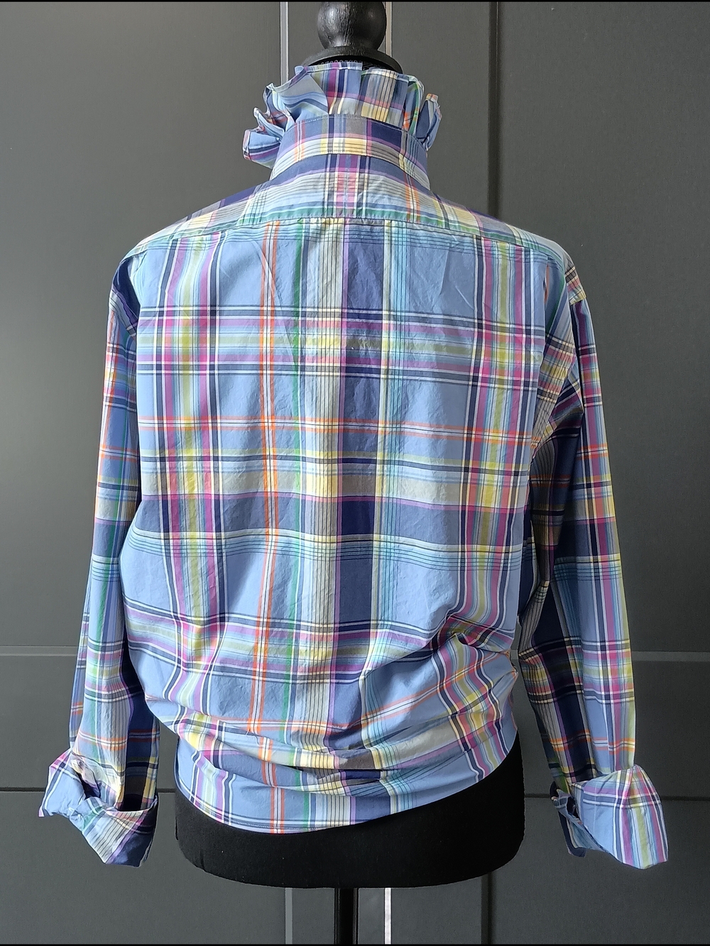 Upcycled Women's Ralph Lauren Ruffled Collar Shirt #057 - Picture 6 of 12